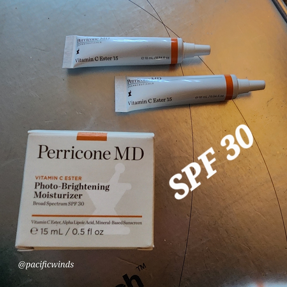 3 NEW Perricone MD Vitamin C Ester SPF 15 & Photo-Brightening Moisturizer SPF 30